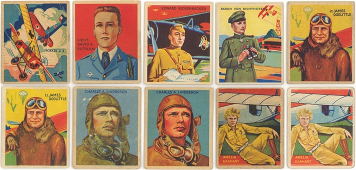 1933-34 R136 National Chicle "Sky Birds" Complete Master Set (132)